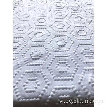 Polyester trắng bong bóng 3d vải nổi